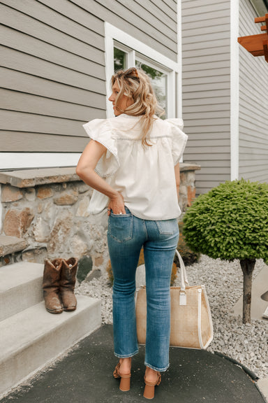 Lennon High Rise Crop Boot Jean - Michigan Southern Charm