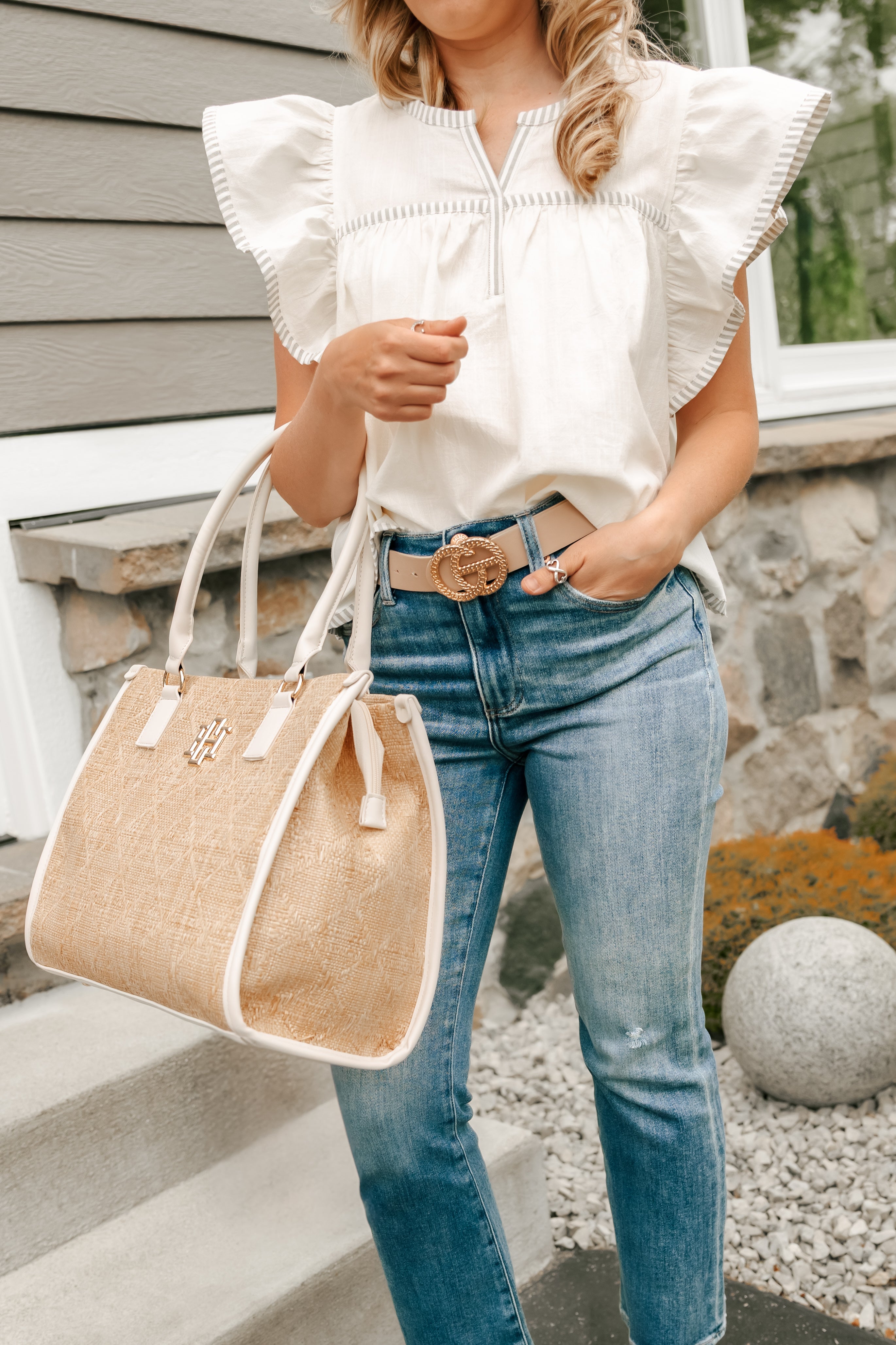 Flutter Sleeve Blouse - Michigan Southern Charm