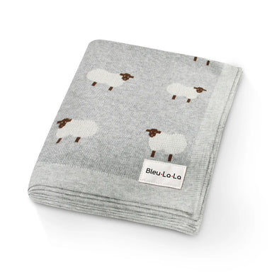100% Luxury Cotton Sheep Receiving Swaddle Baby Blanket - Michigan Southern Charm