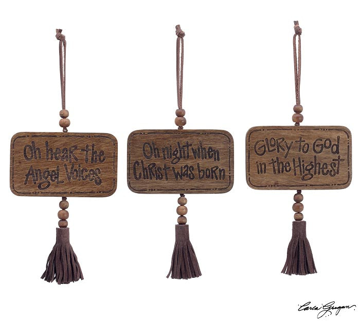 MANGO WOOD RELIGIOUS ORNAMENTS - Michigan Southern Charm