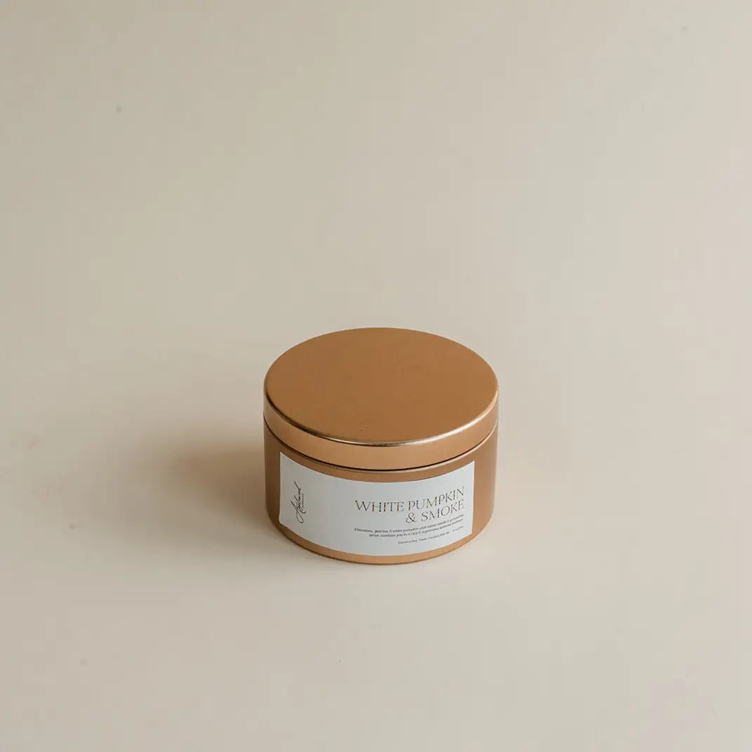 White Pumpkin & Smoke Travel Candle - Michigan Southern Charm
