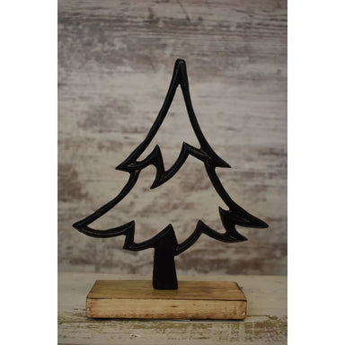 Aluminum Black Hollow Tree 7x8.25in - Michigan Southern Charm