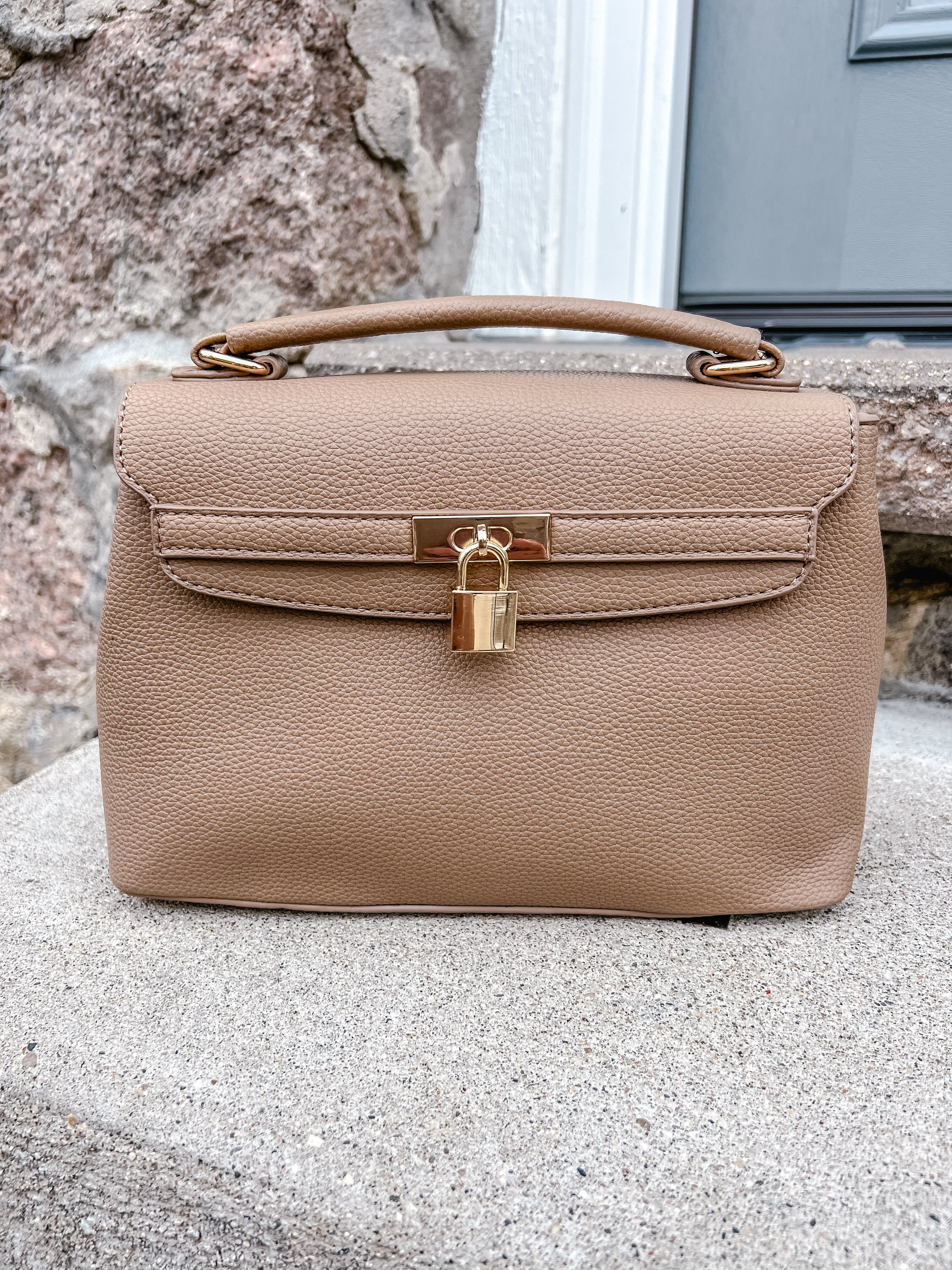 Bella Taupe Mini Crossbody Bag