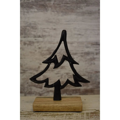 Aluminum Black Hollow Tree 5x6.25in - Michigan Southern Charm