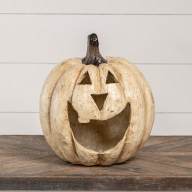 15" WHITE BIG MOUTH PUMPKIN - Michigan Southern Charm