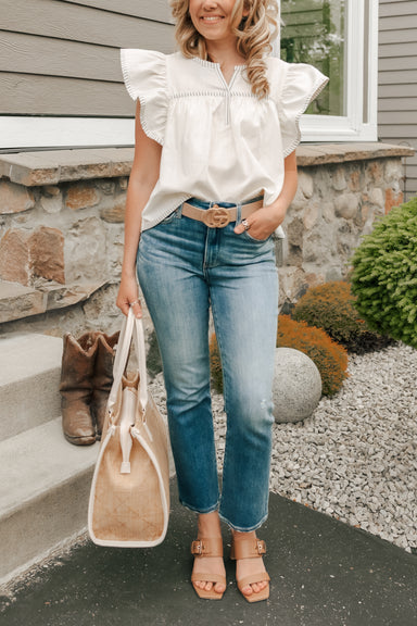 Lennon High Rise Crop Boot Jean - Michigan Southern Charm