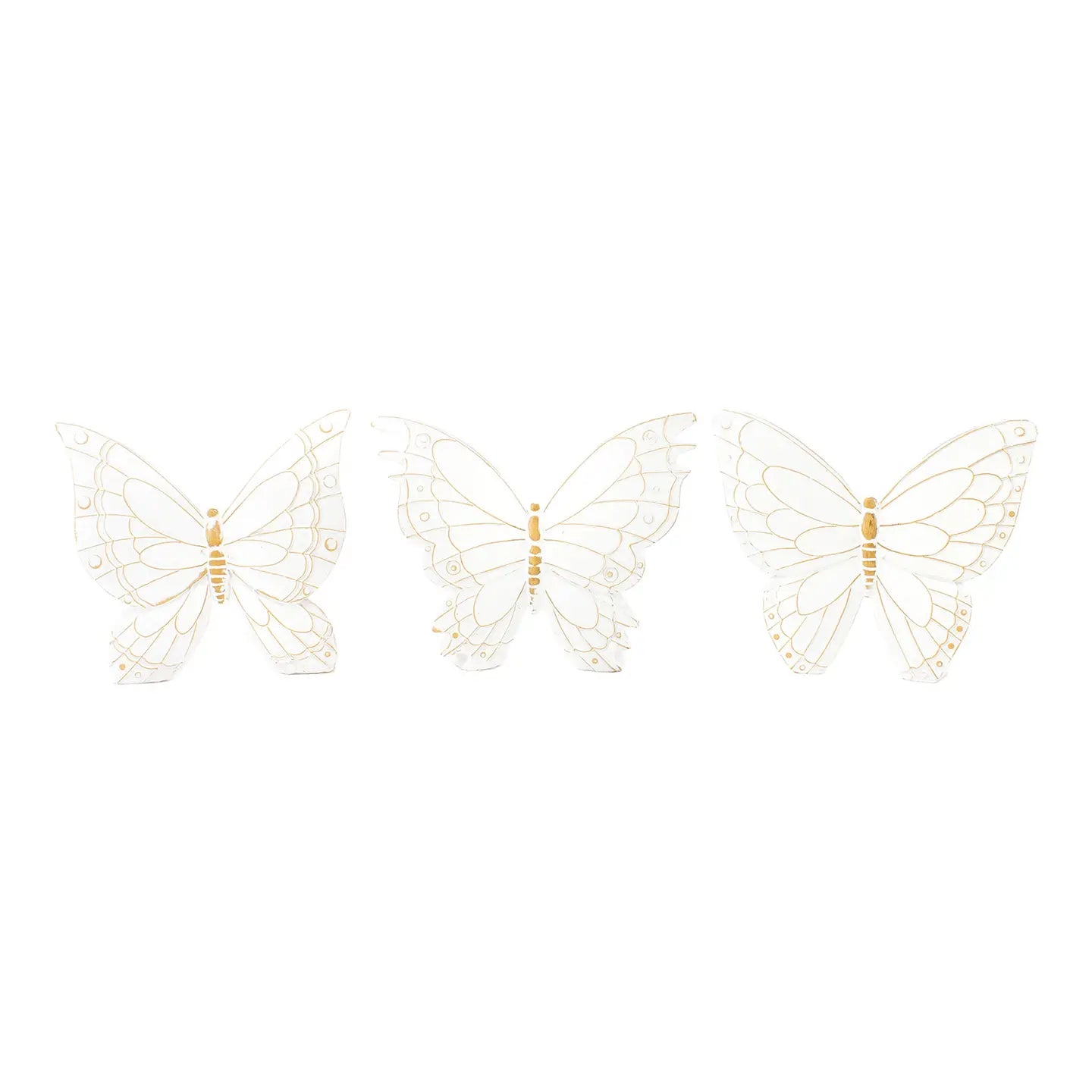 White Resin Butterfly Stands - Michigan Southern Charm