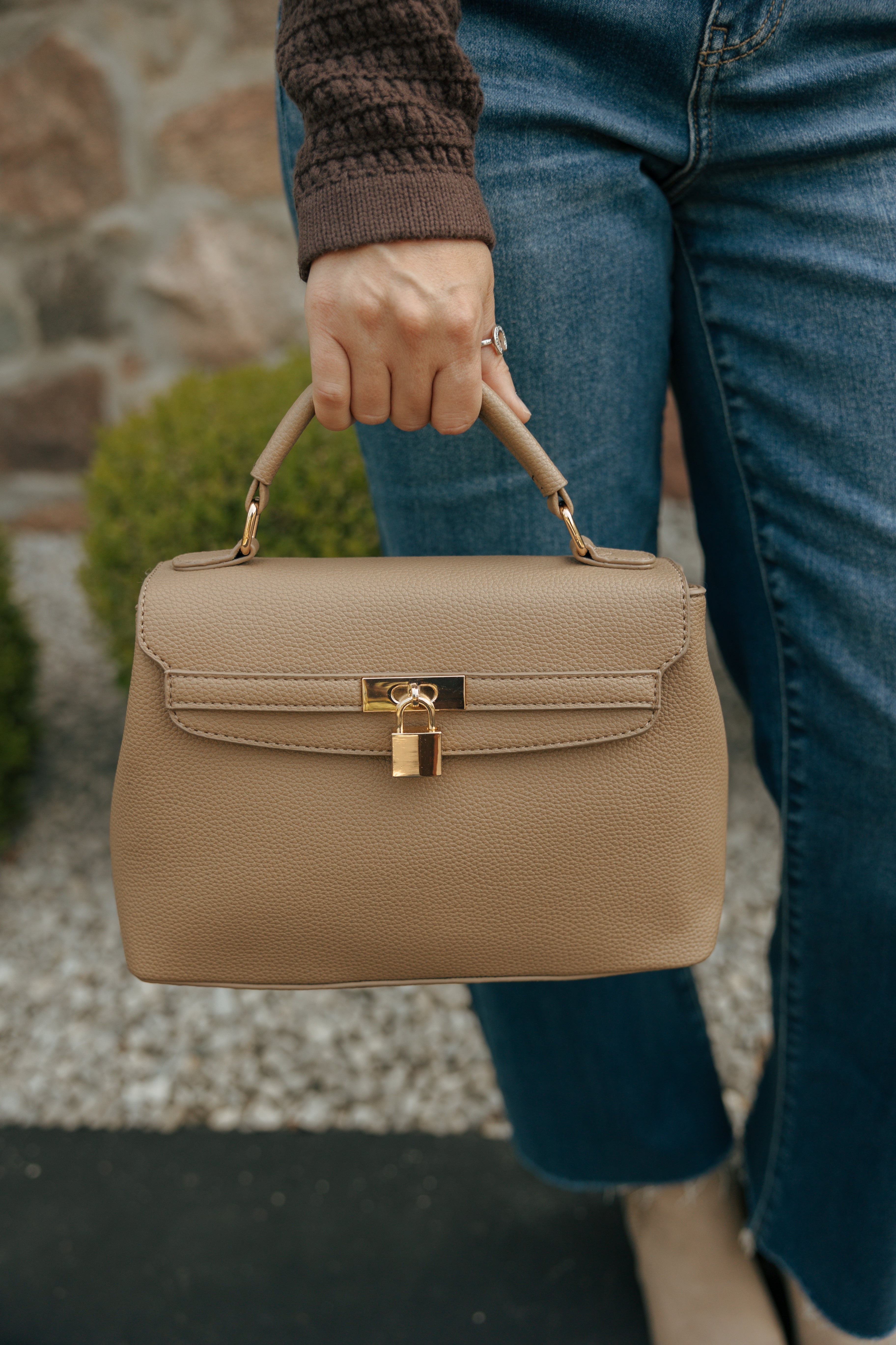 Bella Taupe Mini Crossbody Bag - Michigan Southern Charm