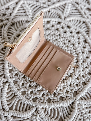 Double Zip Wallet Tan - Michigan Southern Charm