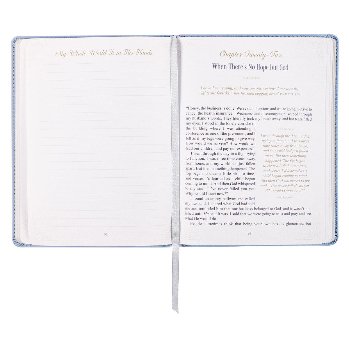 Hope That Endures Blue Faux Leather Devotional - Michigan Southern Charm