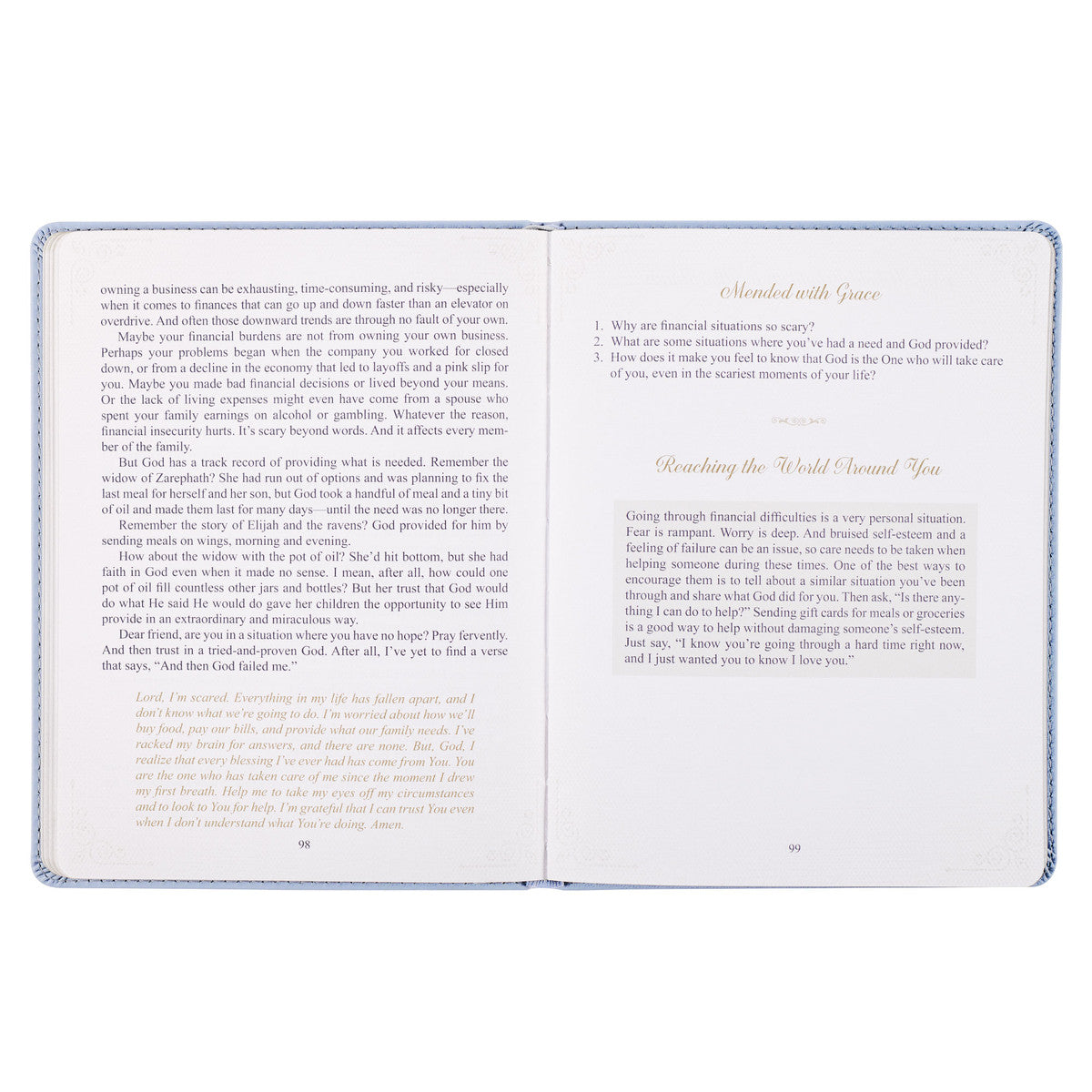 Hope That Endures Blue Faux Leather Devotional - Michigan Southern Charm