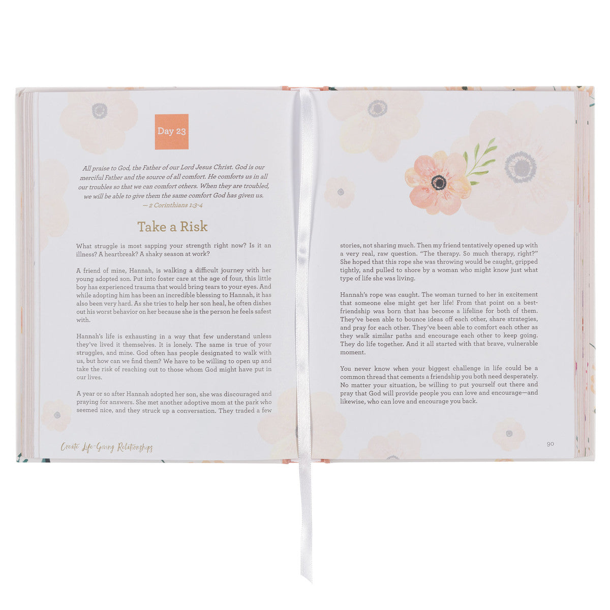 Find Rest Pink Floral Hardcover Devotional - Michigan Southern Charm