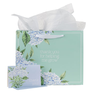 Thank You For Helping Me Grow Large Landscape Gift Bag and Card Set - Michigan Southern Charm
