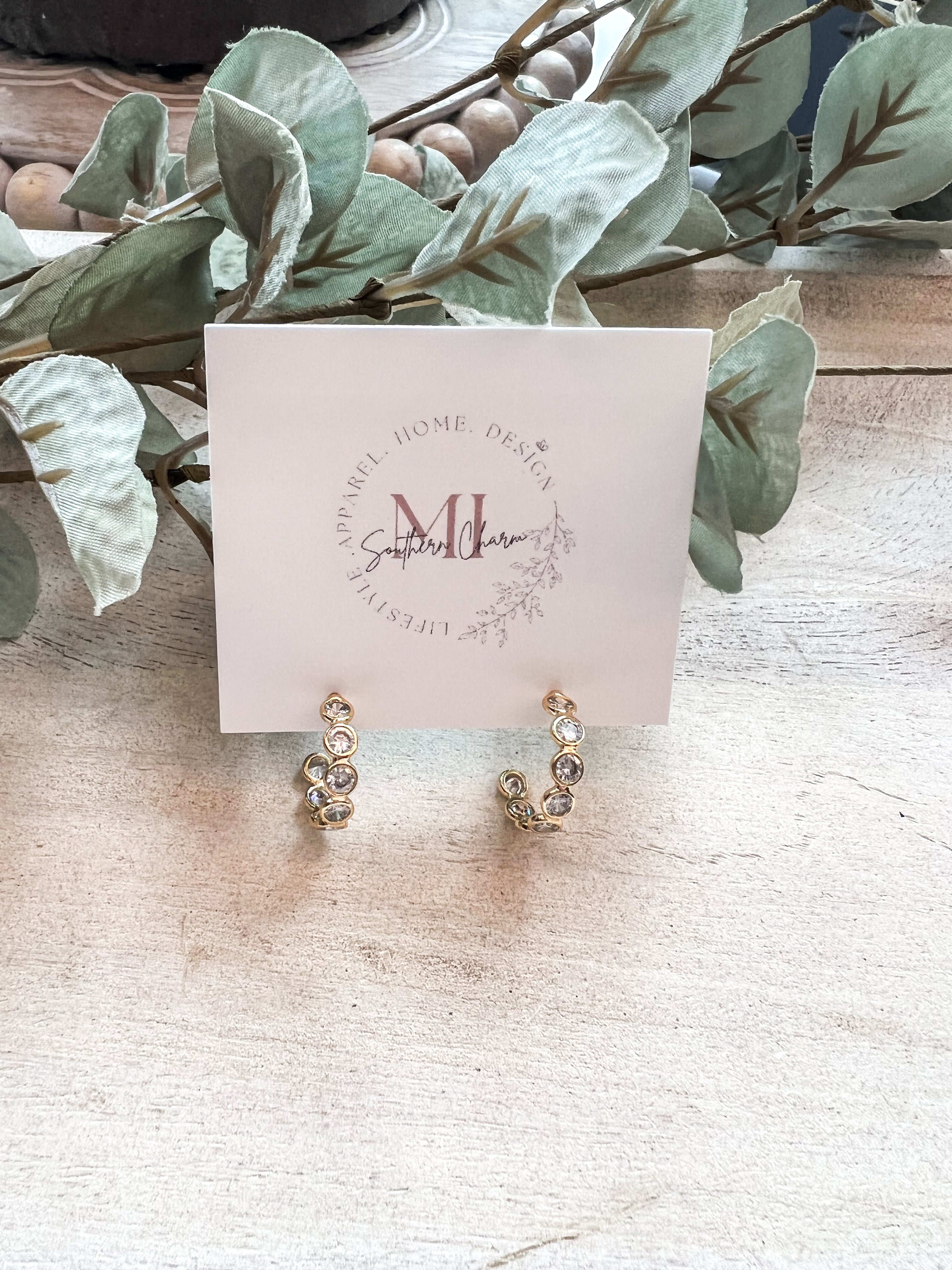 Gold Filled Shiny Huggie Earrings - Michigan Southern Charm