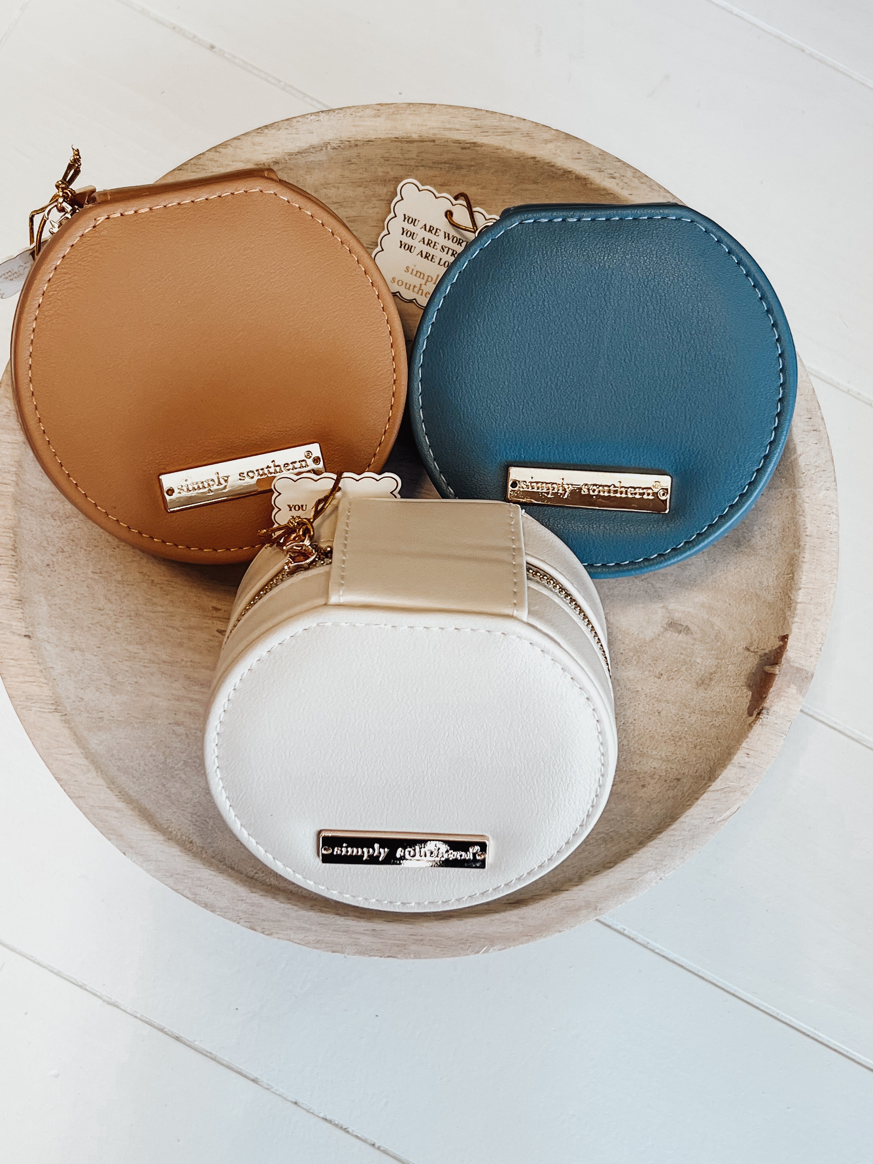 Round Travel Jewelry Box - Michigan Southern Charm