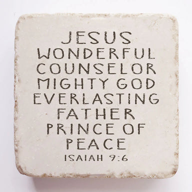Jesus Wonderful Counselor Marble Stone - Michigan Southern Charm