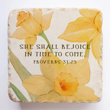 Proverbs 31:25 Marble Coaster - Michigan Southern Charm
