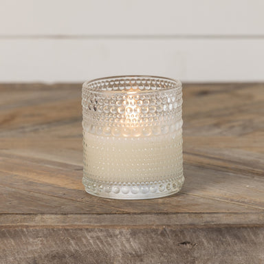 3.25" DOTTED GLASS 3D FLAME CANDLE - Michigan Southern Charm