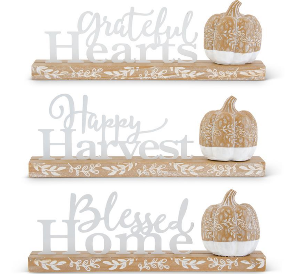 Enamel & Wood Inspirational Harvest Cutout Tabletop Sign - Michigan Southern Charm