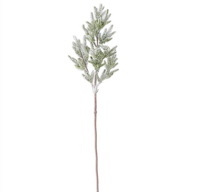 Glittered Snowy Flocked Pine Stem - Michigan Southern Charm