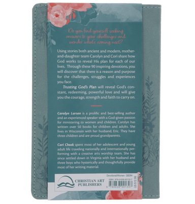 Trusting in God's Plan Teal Faux Leather 90-Day Devotional - Michigan Southern Charm