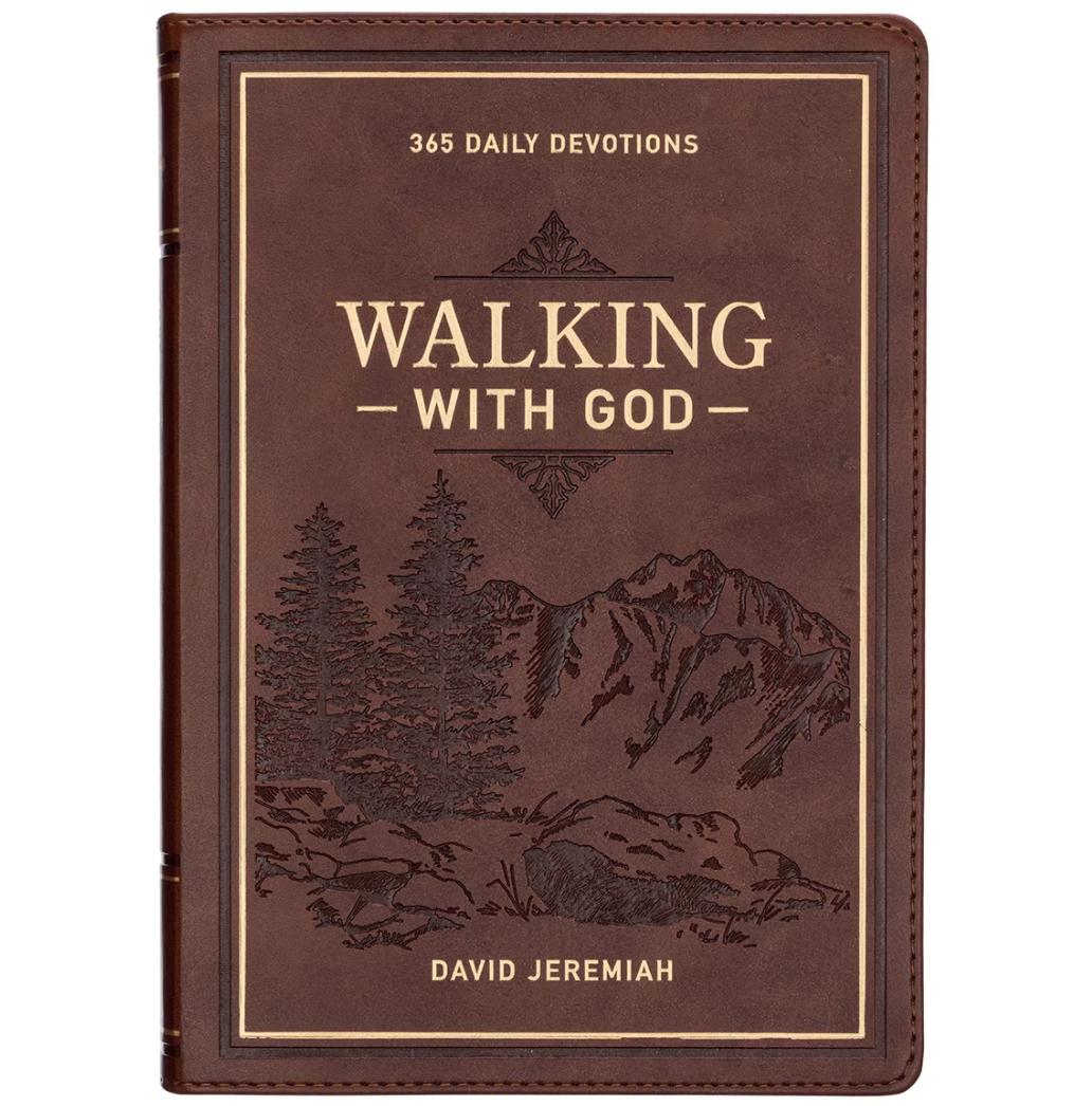 Walking With God Large Print Brown Faux Leather Devotional - Michigan Southern Charm