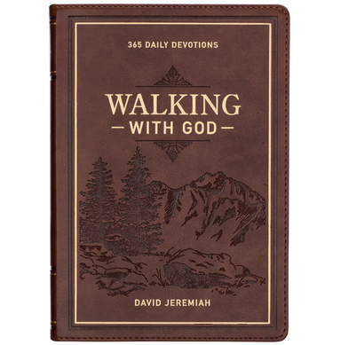 Walking With God Large Print Brown Faux Leather Devotional - Michigan Southern Charm