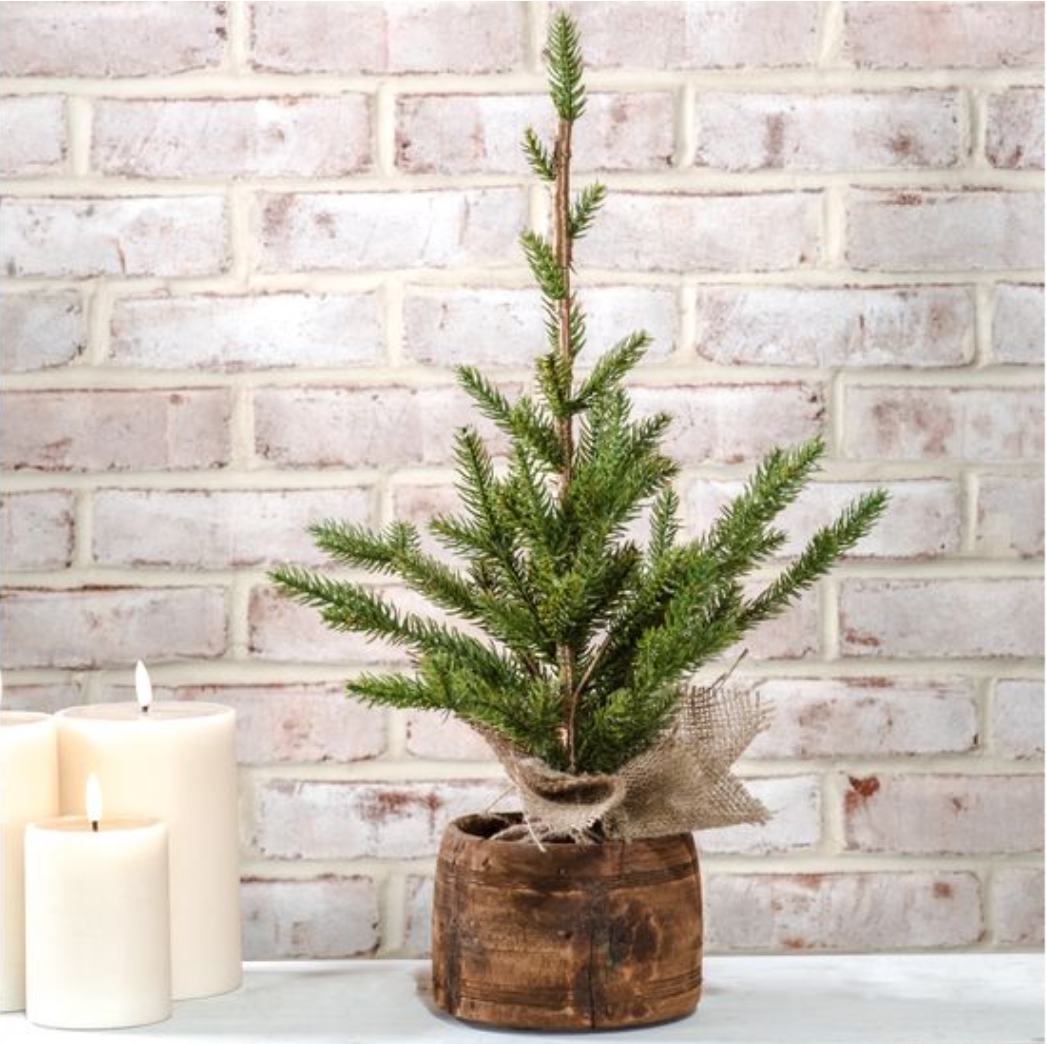 20" TREE WITH JUTE BASE - Michigan Southern Charm