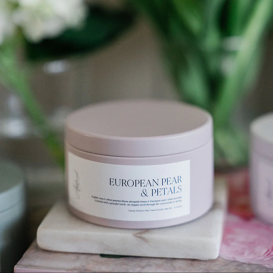 European Pear & Petals | Travel Candle - Michigan Southern Charm