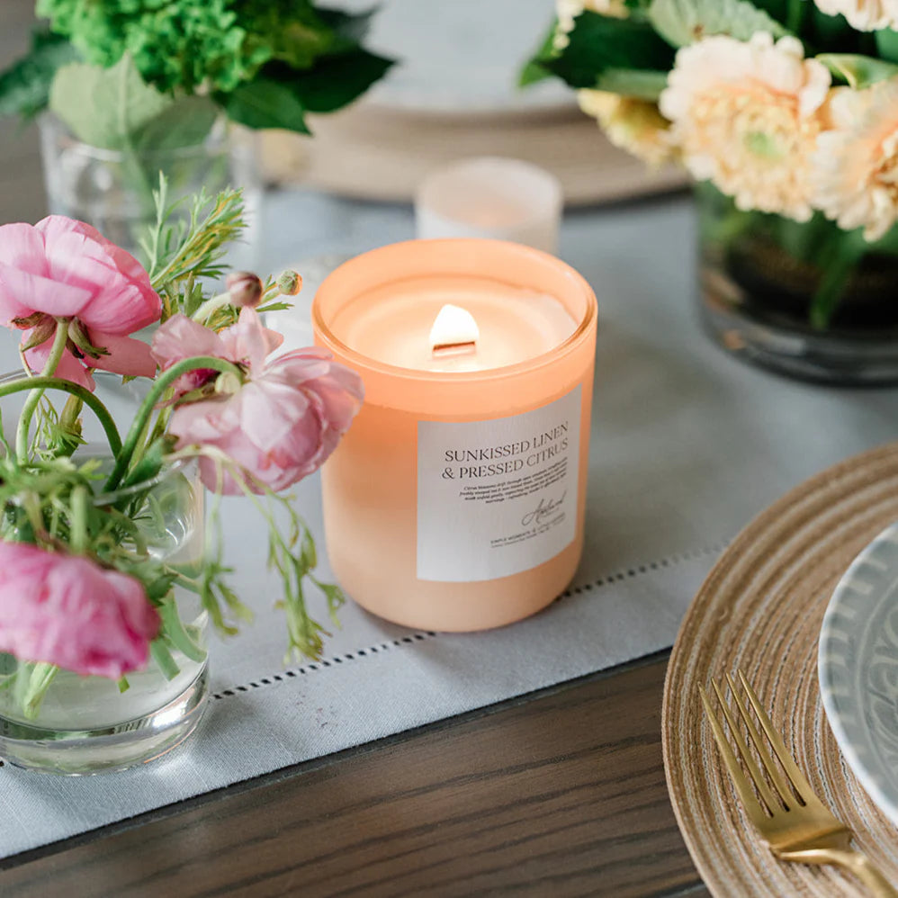 Sunkissed Linen & Pressed Citrus Luxury Candle - Michigan Southern Charm