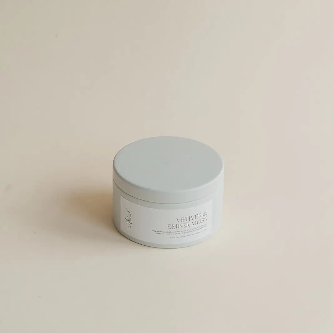 Vetiver & Ember Moss Travel Candle - Michigan Southern Charm