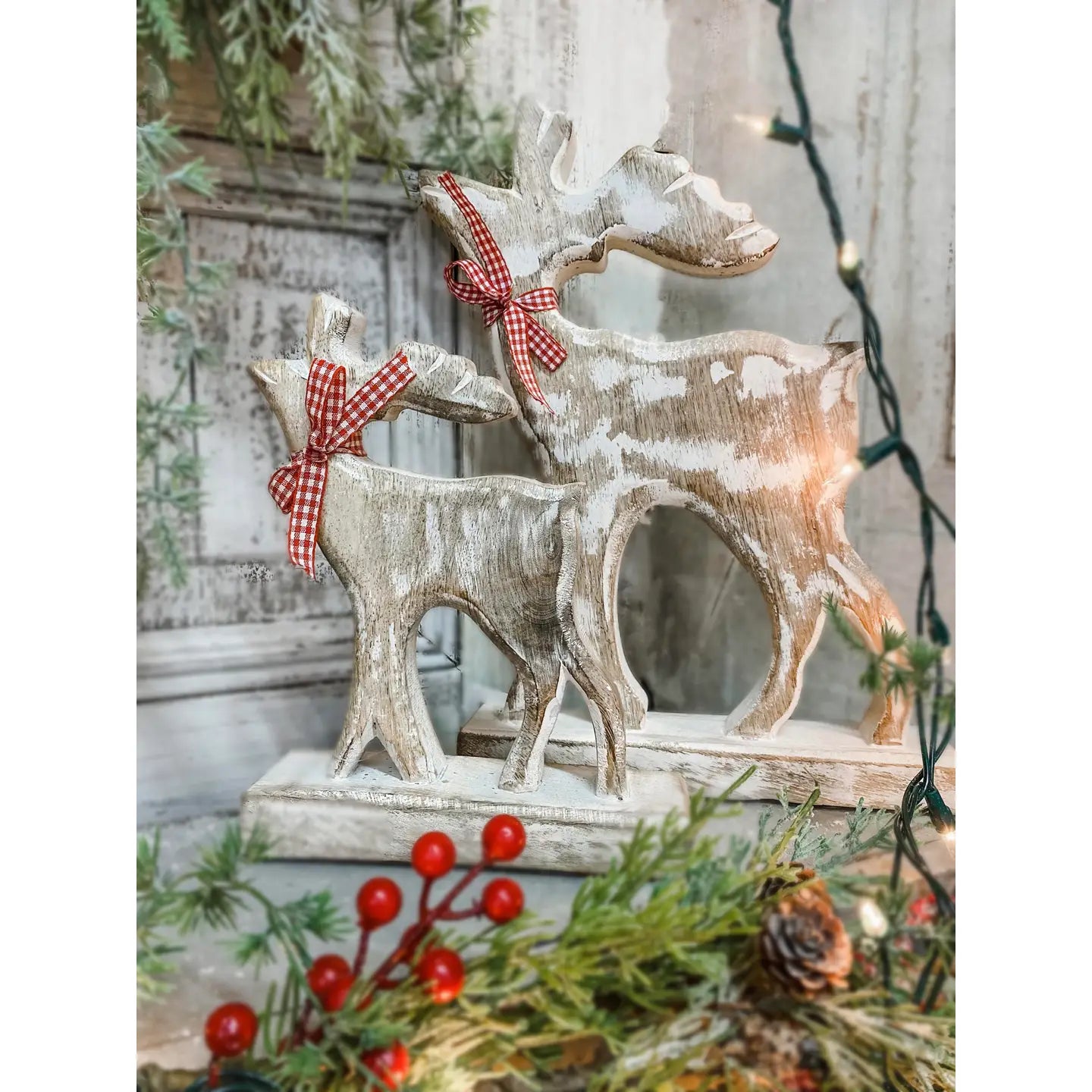 Whitewashed Deer 10x13in - Michigan Southern Charm
