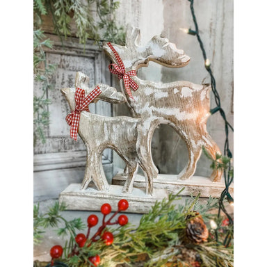 Whitewashed Deer 10x13in - Michigan Southern Charm