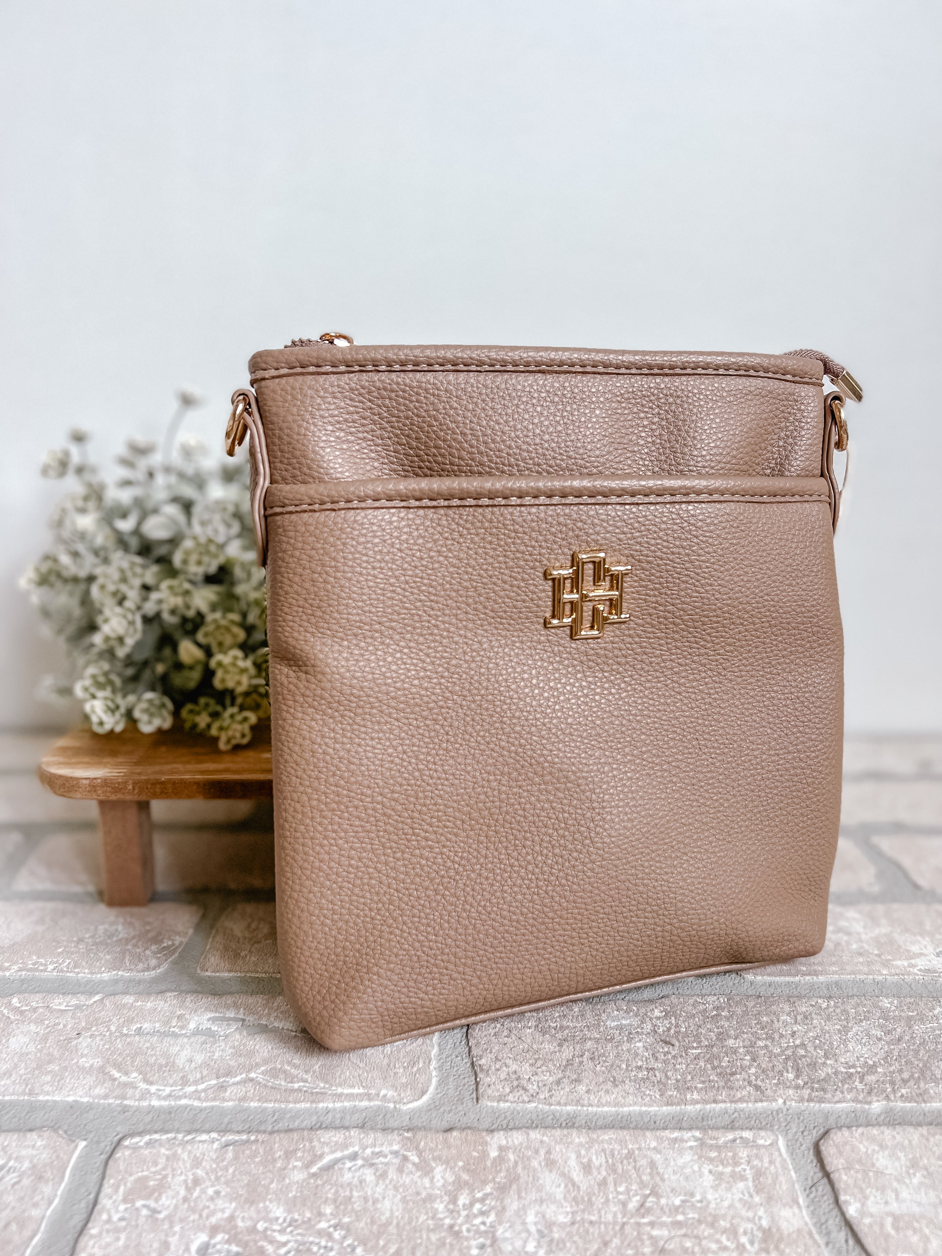 Mary Taupe Crossbody - Michigan Southern Charm