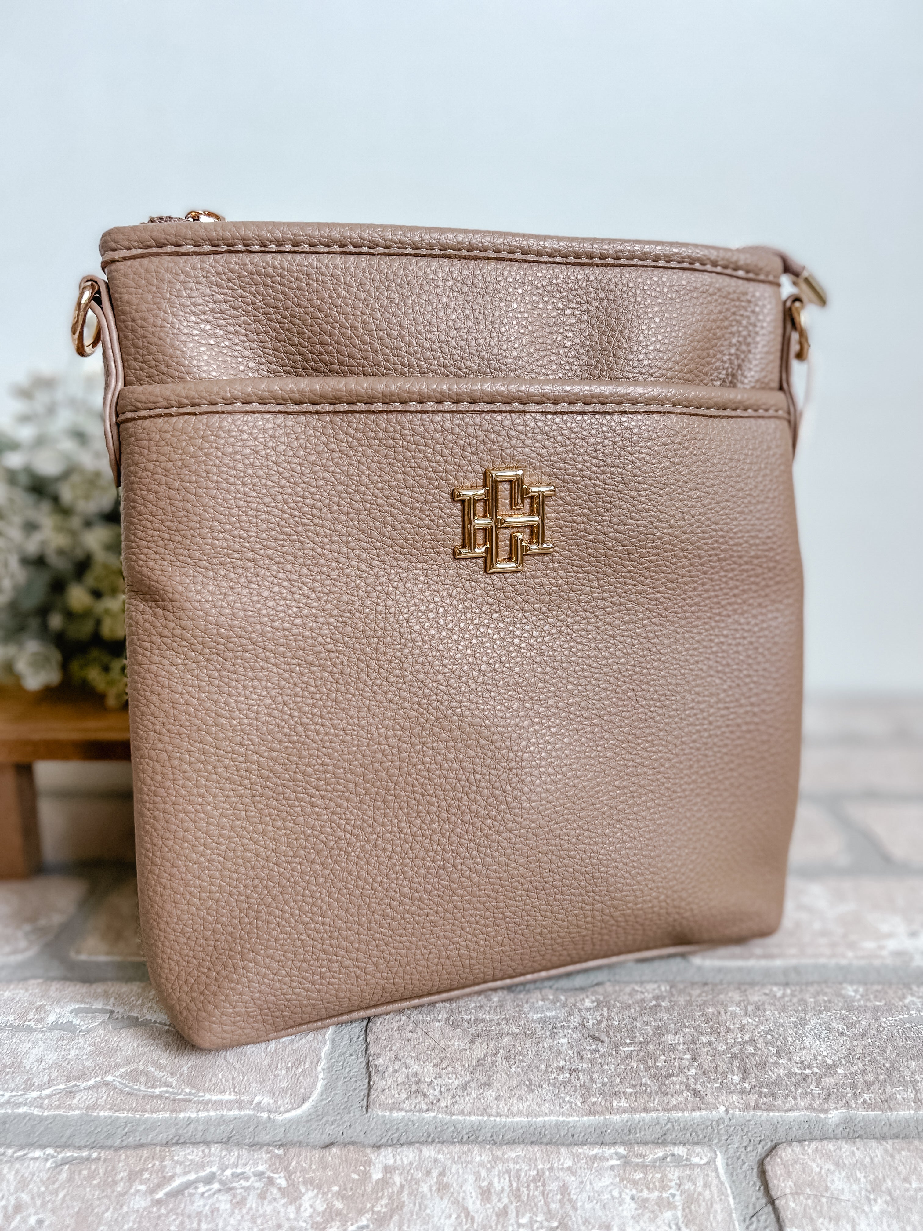 Mary Taupe Crossbody - Michigan Southern Charm