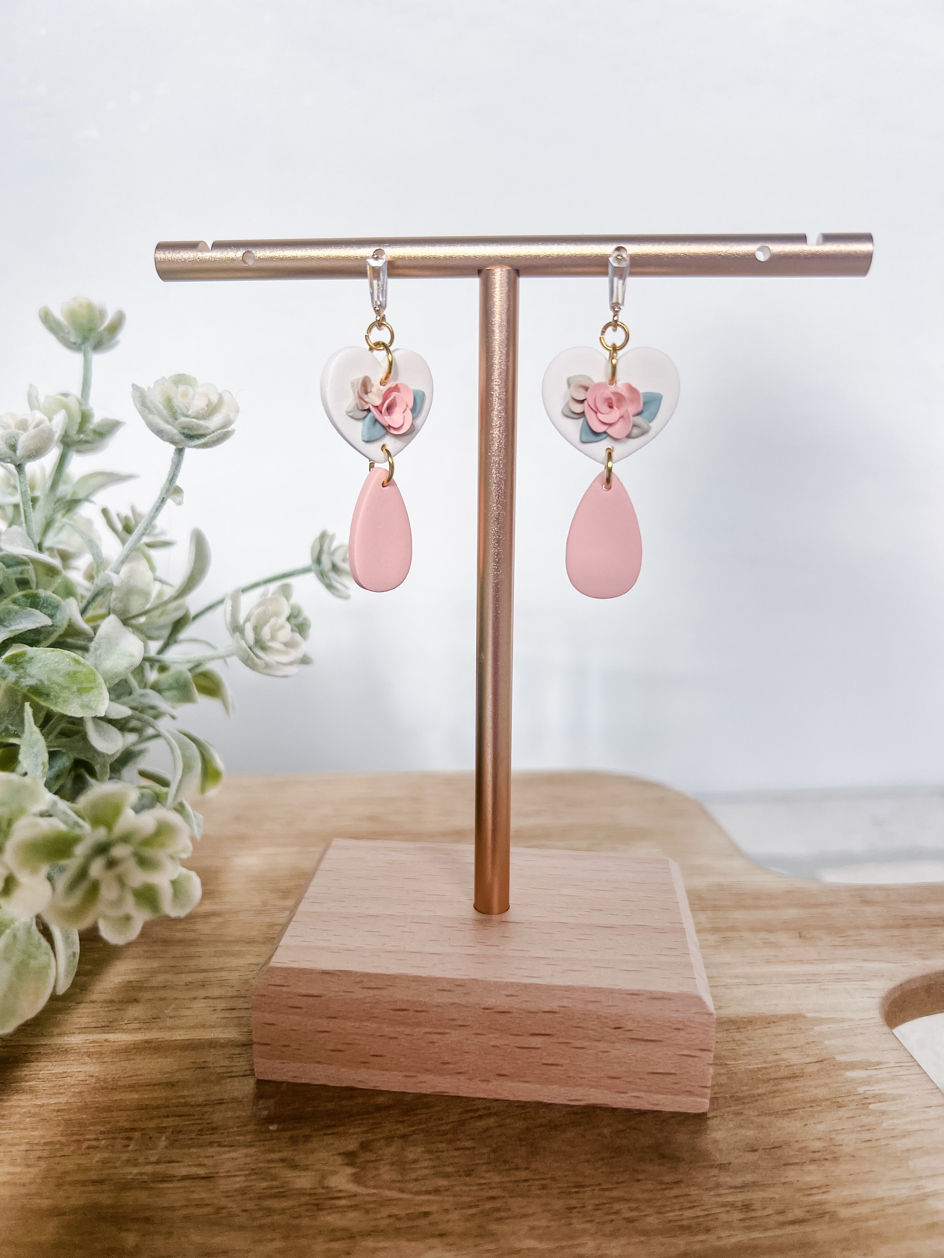 Floral Heart Bouquet Earrings