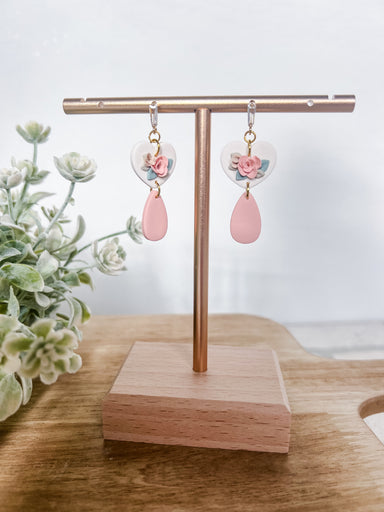 Floral Heart Bouquet Earrings