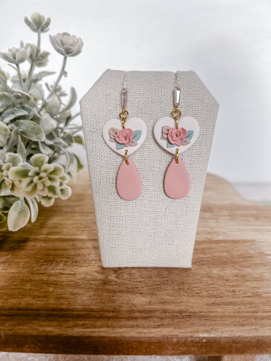 Floral Heart Bouquet Earrings