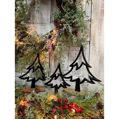 Aluminum Black Hollow Tree 5x6.25in - Michigan Southern Charm