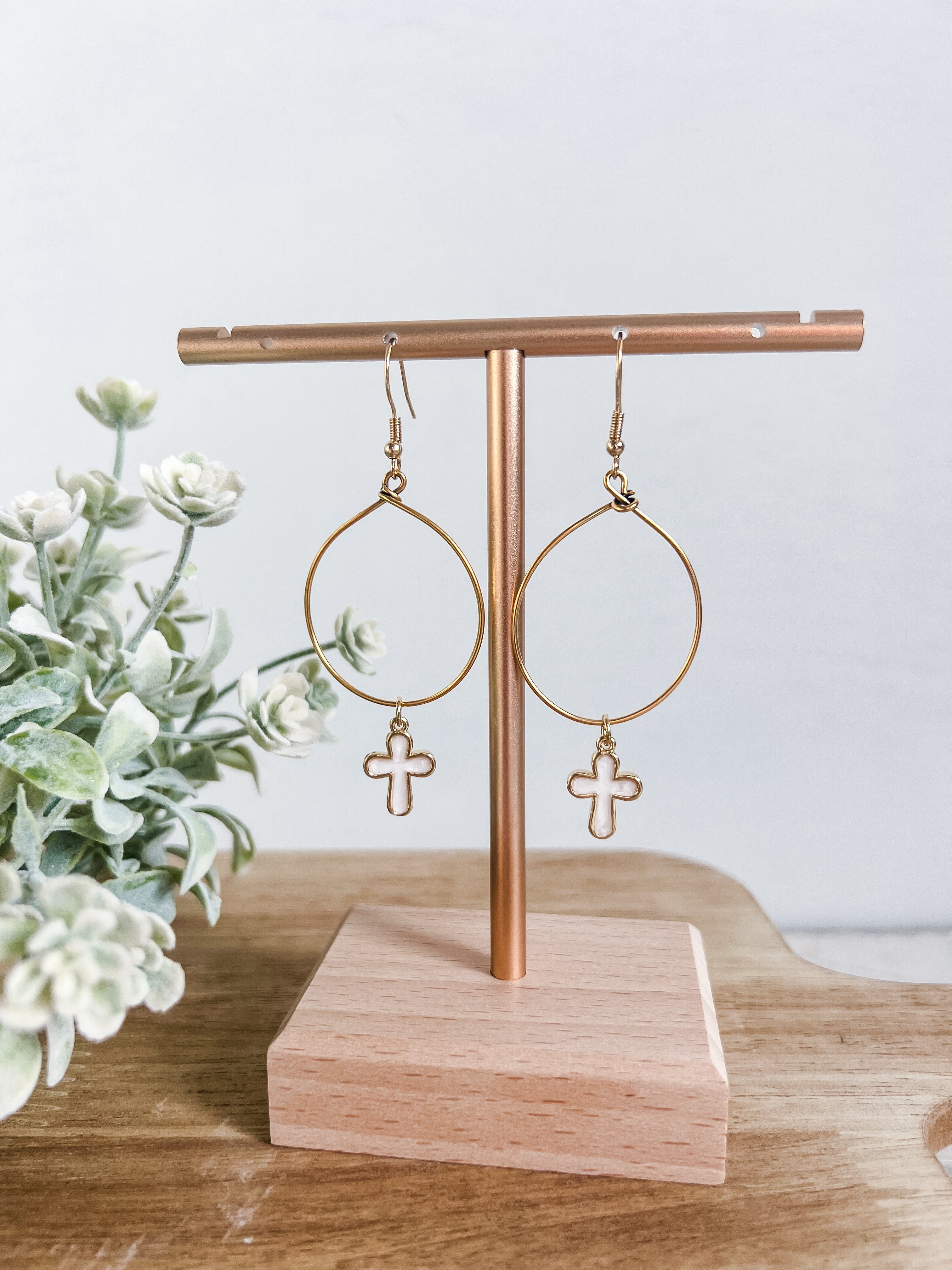 Pure Joy Earring With Cross - Michigan Southern Charm