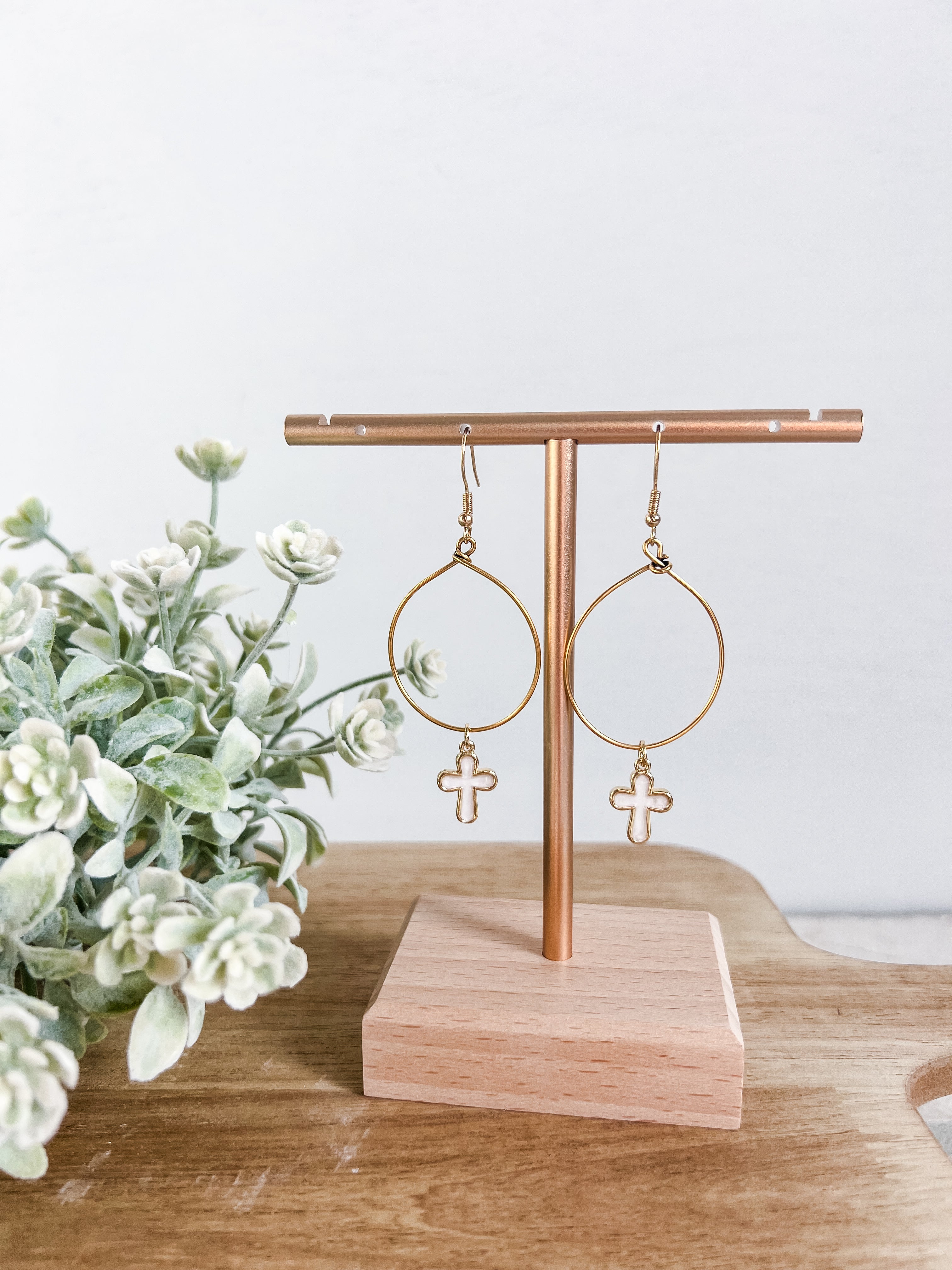 Pure Joy Earring With Cross - Michigan Southern Charm