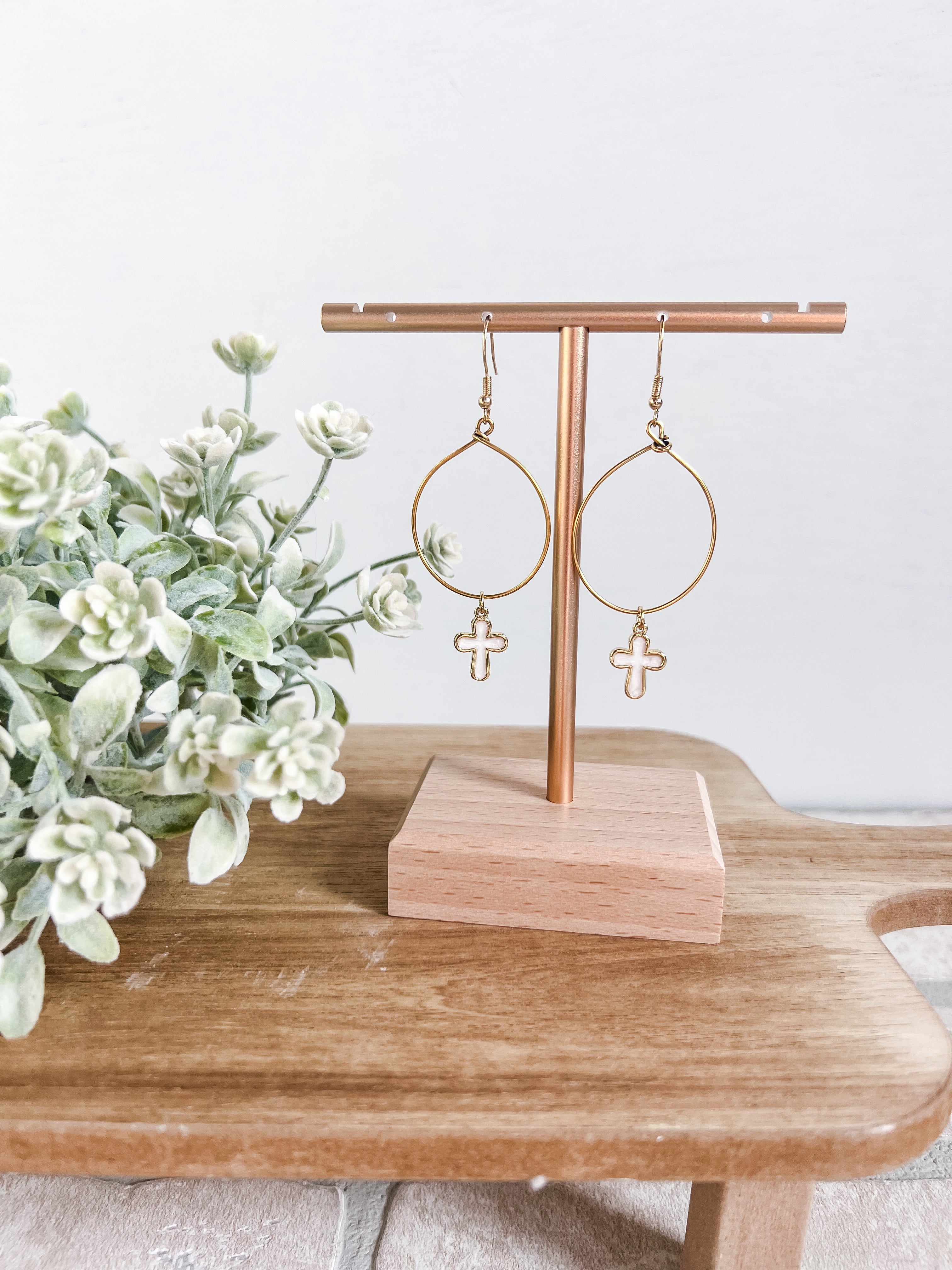 Pure Joy Earring With Cross - Michigan Southern Charm
