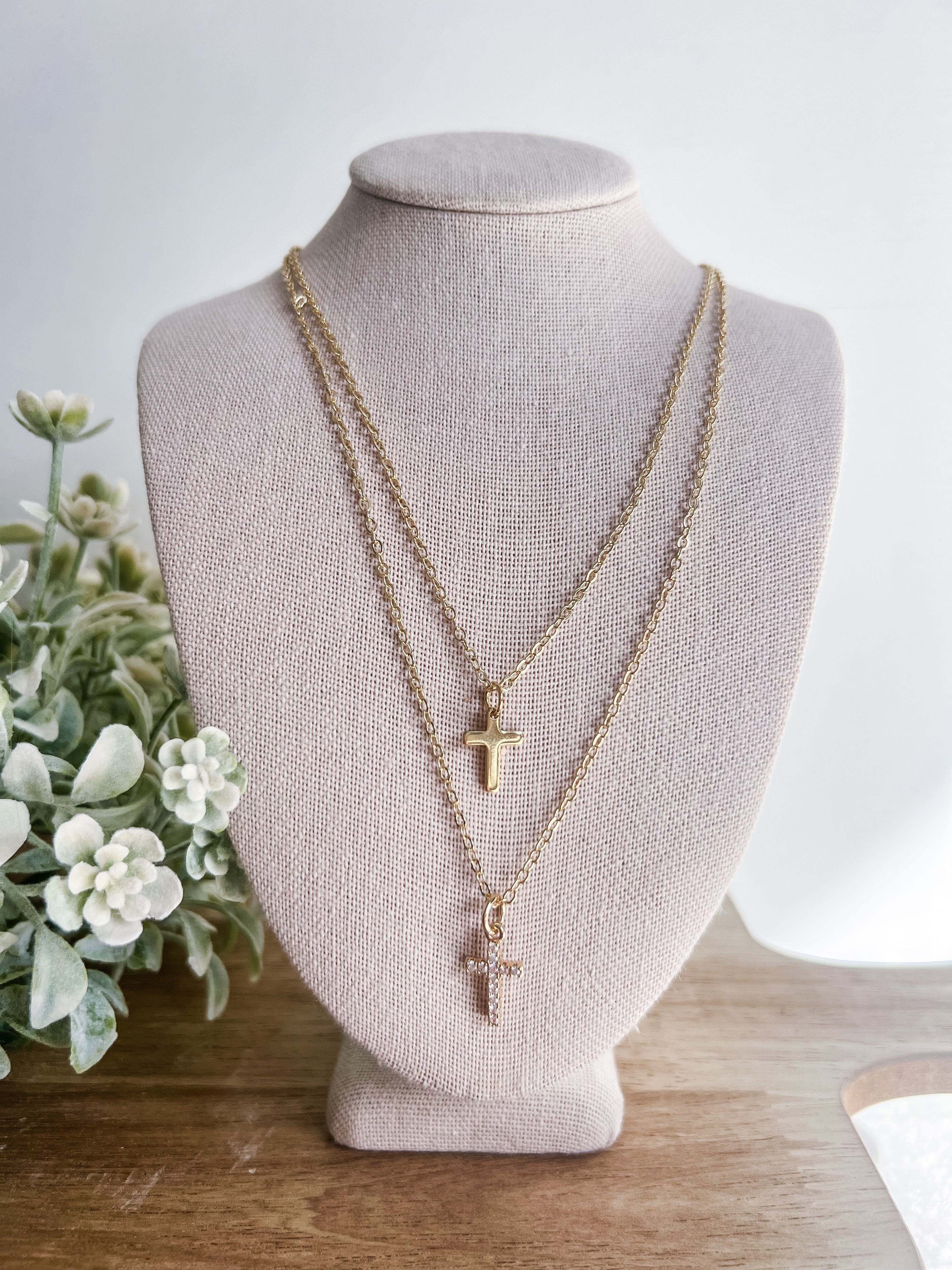 Round Two Cross Necklace - Michigan Southern Charm