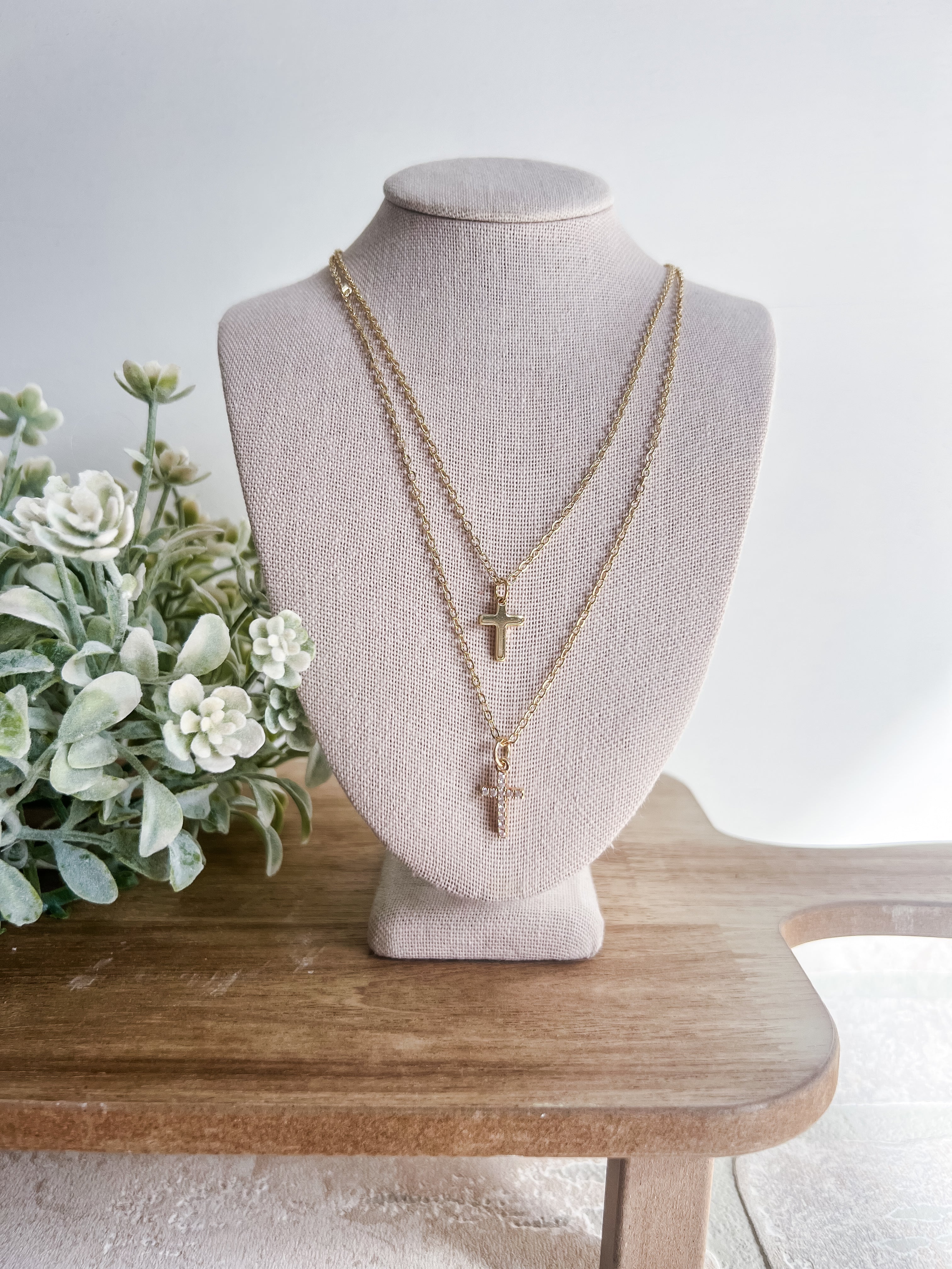 Round Two Cross Necklace - Michigan Southern Charm