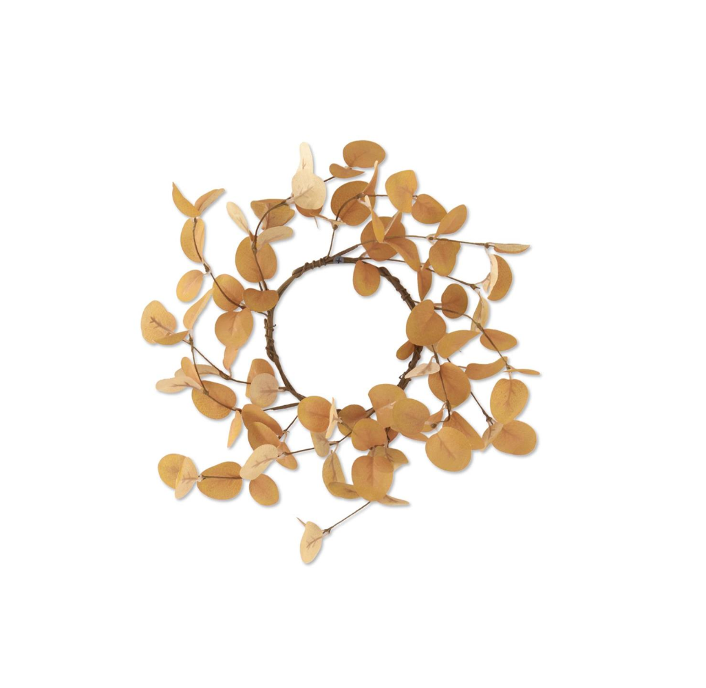 10 Inch Yellow Eucalyptus Candle Ring - Michigan Southern Charm