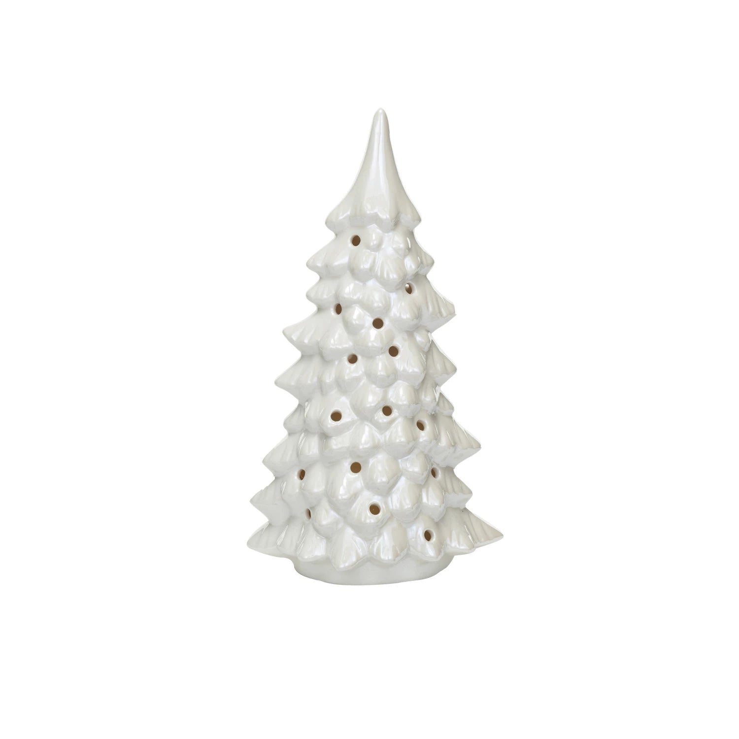 10.25 Stoneware LED Tree - Michigan Southern Charm