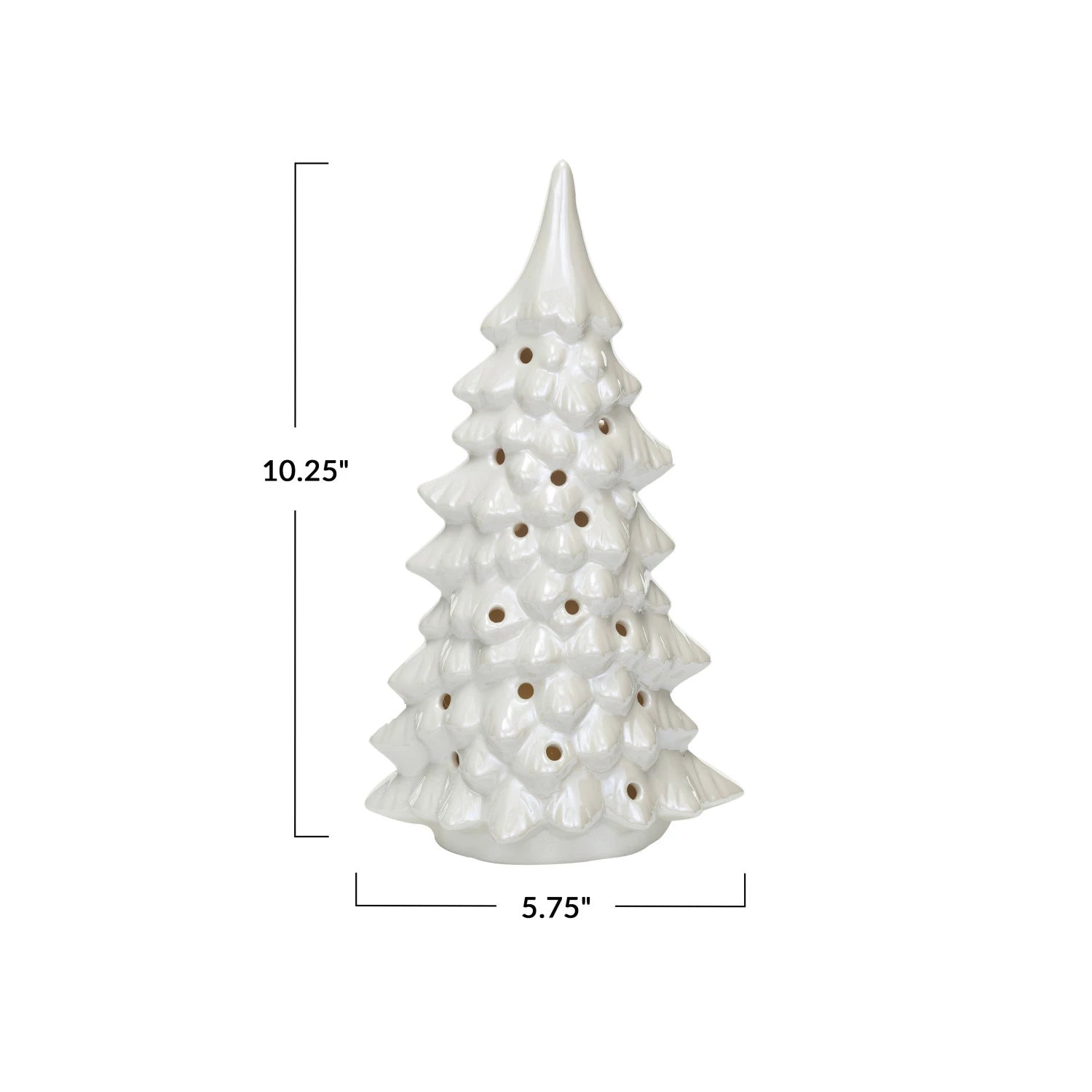 10.25 Stoneware LED Tree - Michigan Southern Charm
