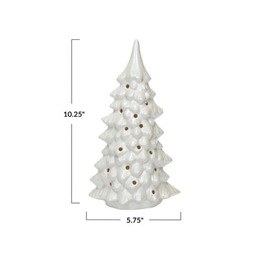 10.25 Stoneware LED Tree - Michigan Southern Charm