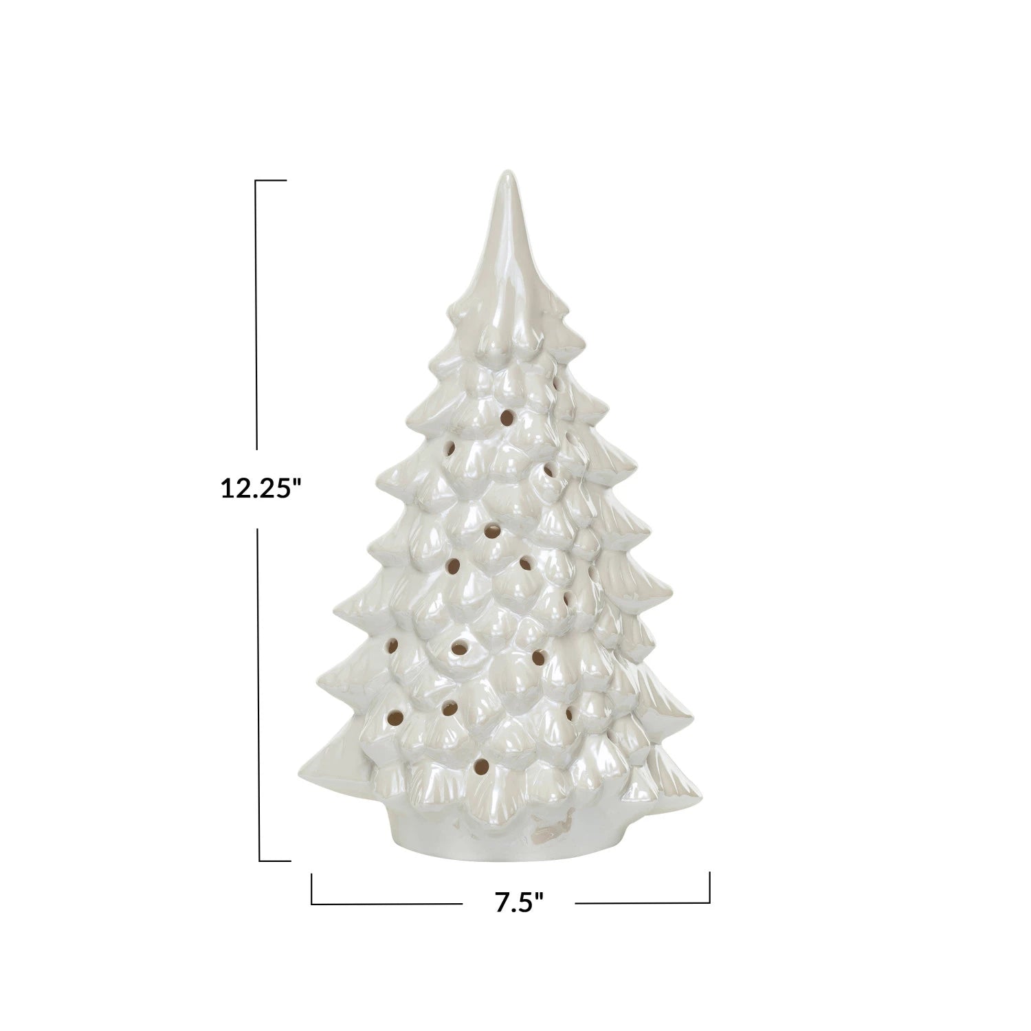 12.25 Stoneware LED Tree - Michigan Southern Charm