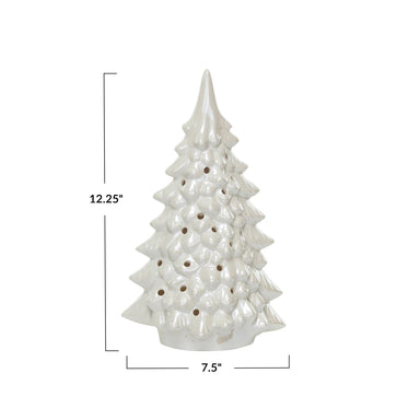 12.25 Stoneware LED Tree - Michigan Southern Charm